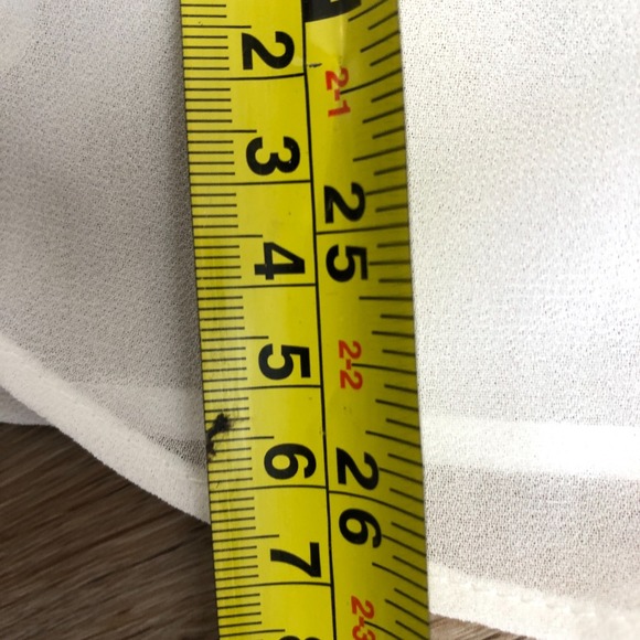 Commense Feminine Romantic Sheer Ruffled Detail Blouse With Tie Sz XS‎ - Picture 15 of 16